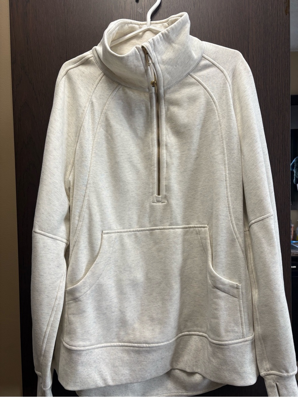 Light Beige Half-Zip Pullover lululemon scuba